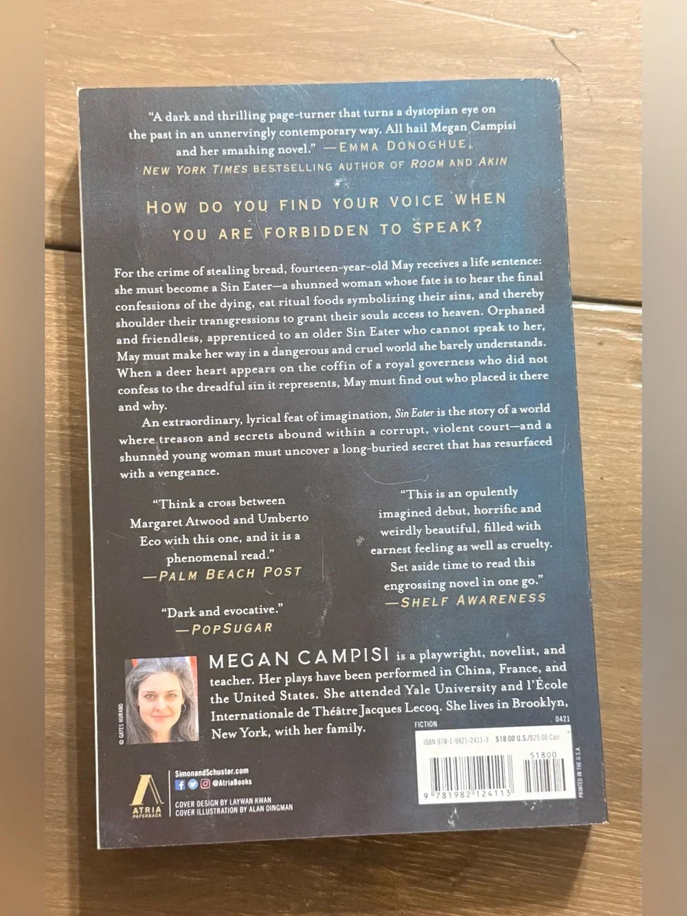 Sin Eater Megan Campisi Paperback Novel 2021 Historical Fiction Dystopian